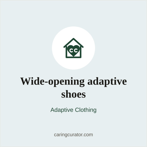 Wide-opening adaptive shoes