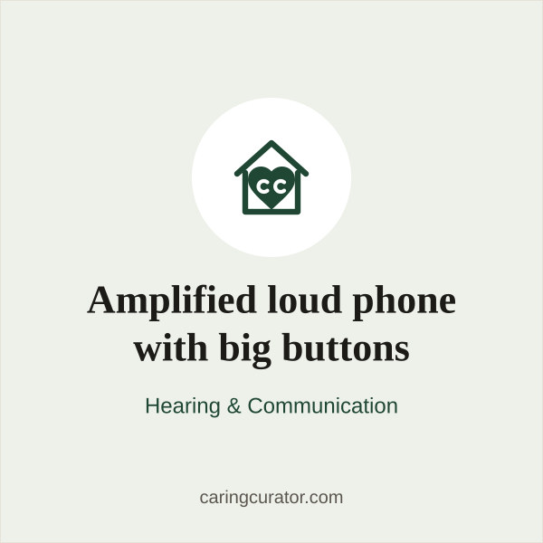 Amplified loud phone with big buttons