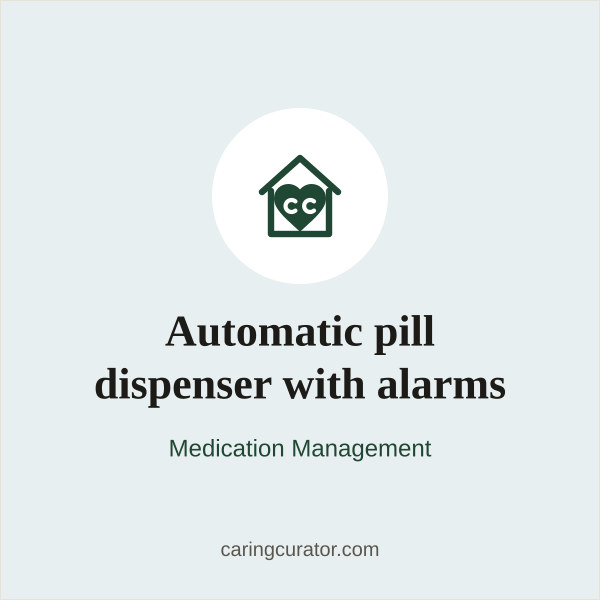 Automatic pill dispenser with alarms