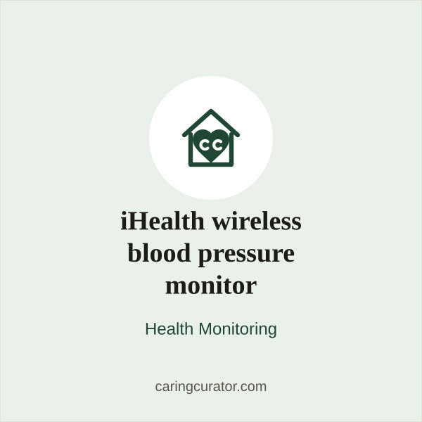 iHealth wireless blood pressure monitor