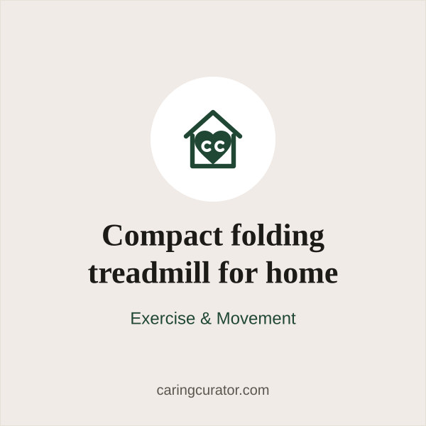 Compact folding treadmill for home