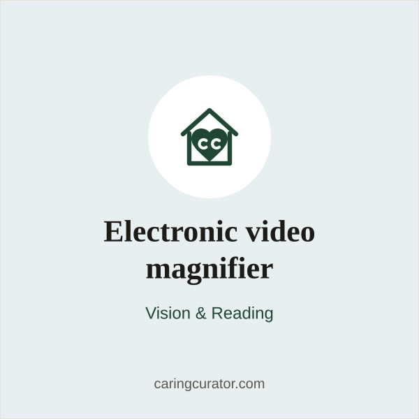 Electronic video magnifier