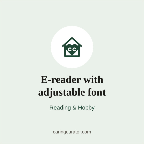 E-reader with adjustable font