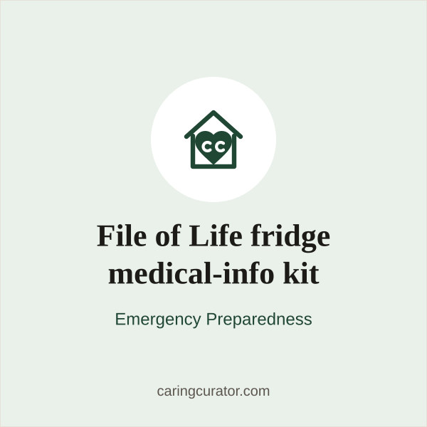 File of Life fridge medical-info kit