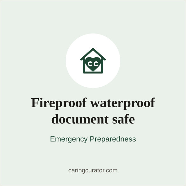 Fireproof waterproof document safe
