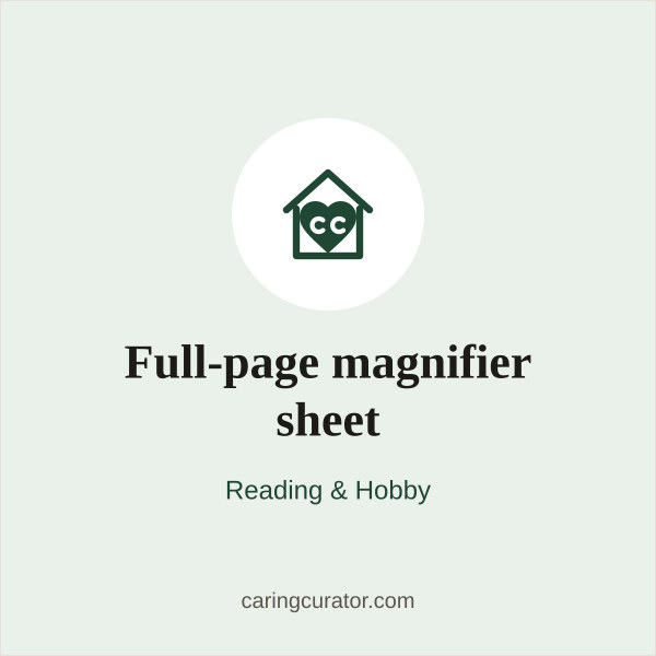 Full-page magnifier sheet