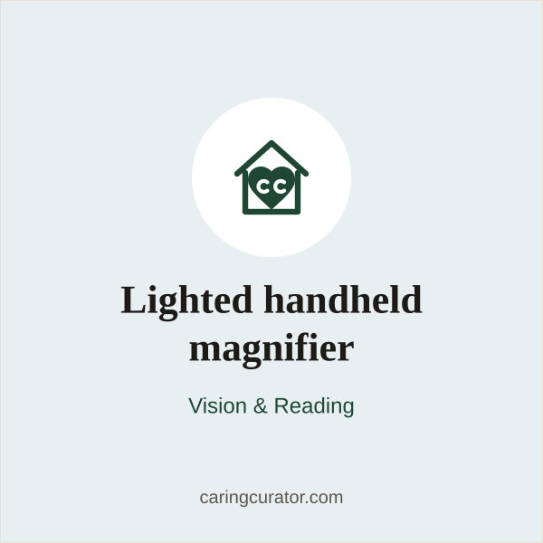 Lighted handheld magnifier