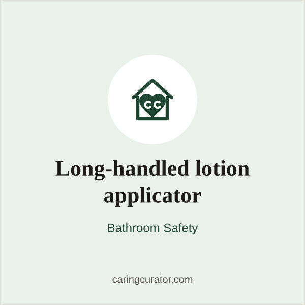 Long-handled lotion applicator