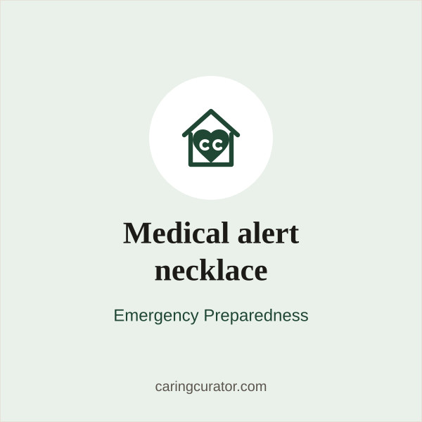 Medical alert necklace