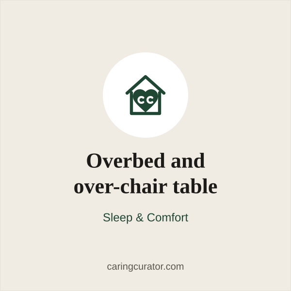 Overbed and over-chair table