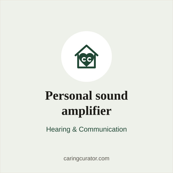 Personal sound amplifier