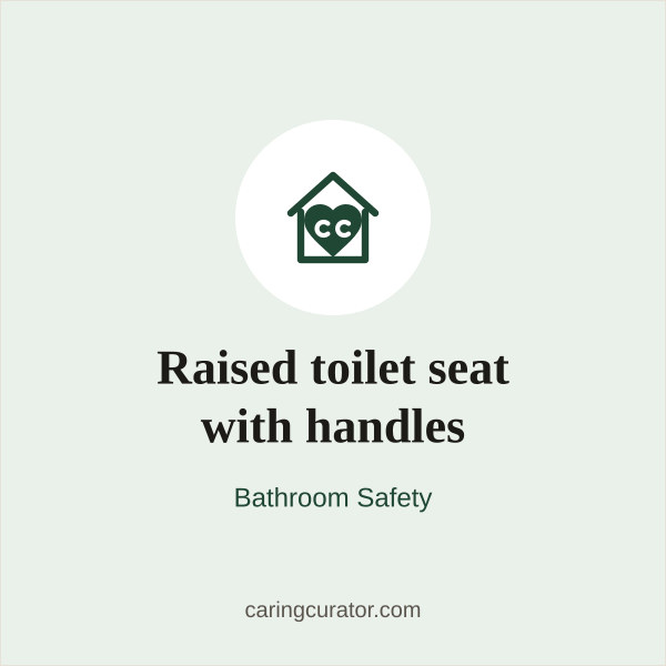Raised toilet seat with handles