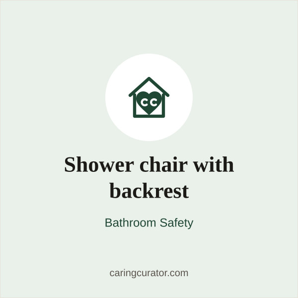 Shower chair with backrest