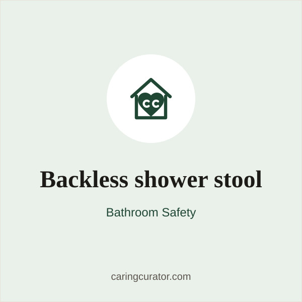 Backless shower stool