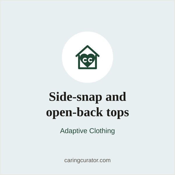 Side-snap and open-back tops