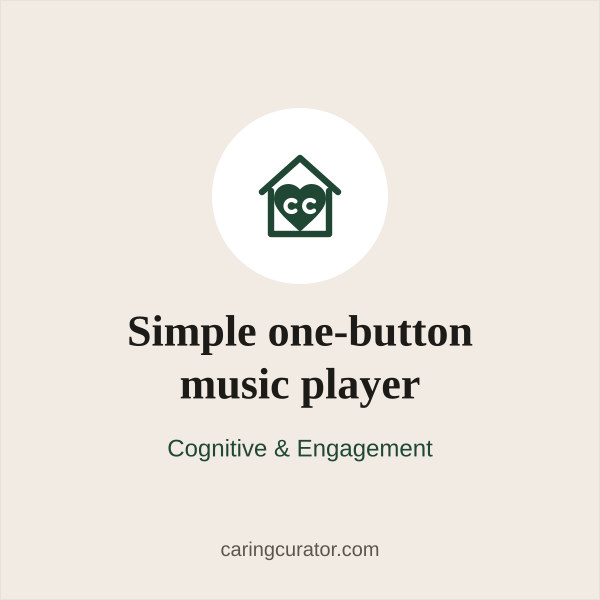 Simple one-button music player