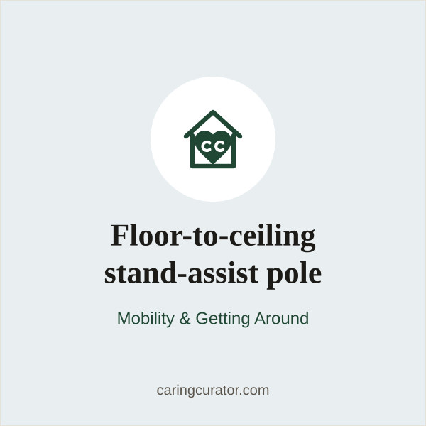 Floor-to-ceiling stand-assist pole
