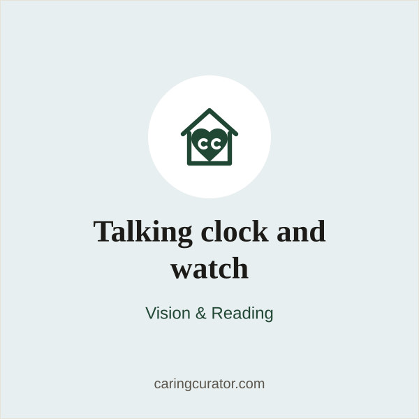 Talking clock and watch