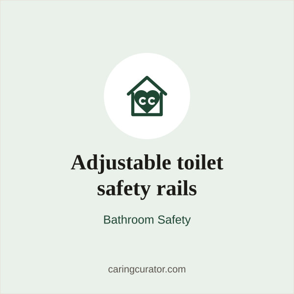 Adjustable toilet safety rails