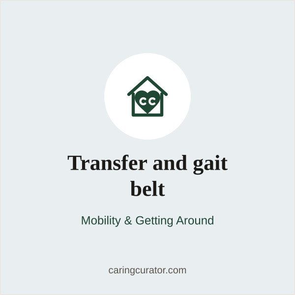 Transfer and gait belt