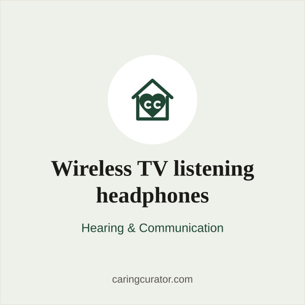 Wireless TV listening headphones