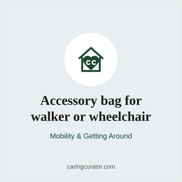 Accessory bag for walker or wheelchair