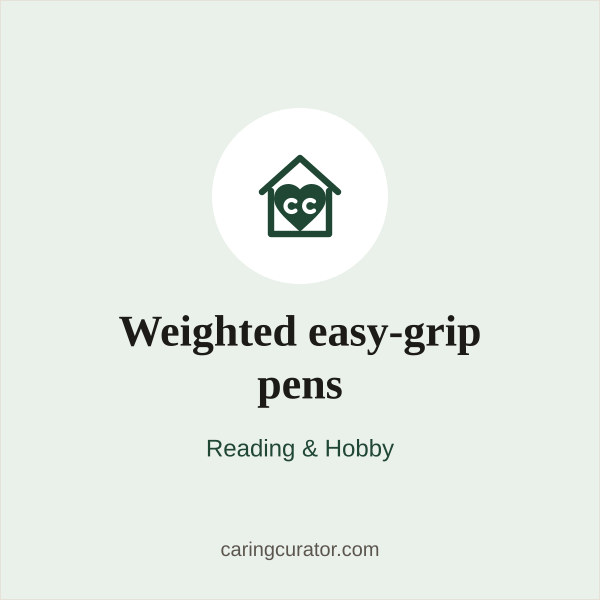 Weighted easy-grip pens
