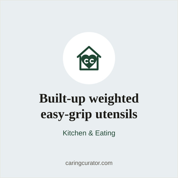 Built-up weighted easy-grip utensils